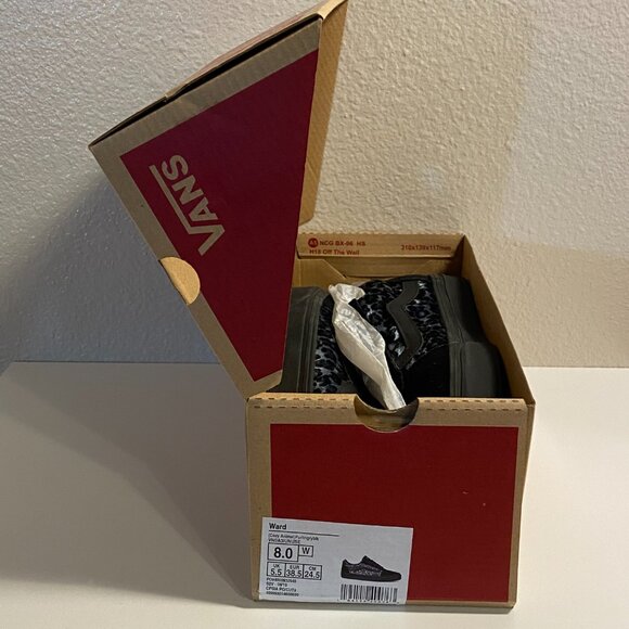 Vans Black and Blue Leopard Print Sneakers - Picture 11 of 12